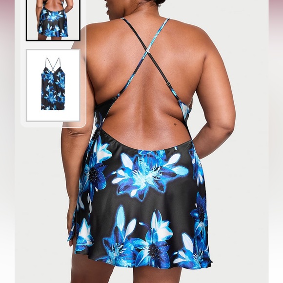 XL Victoria’s Secret Satin Open Back Slip Dress Nightgown - Picture 2 of 11